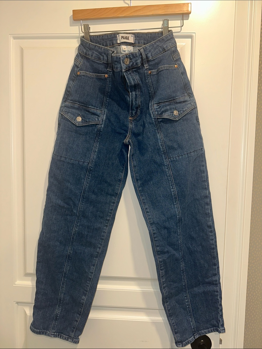PAIGE Men’s Indigo Blue Relaxed Carpenter Jeans